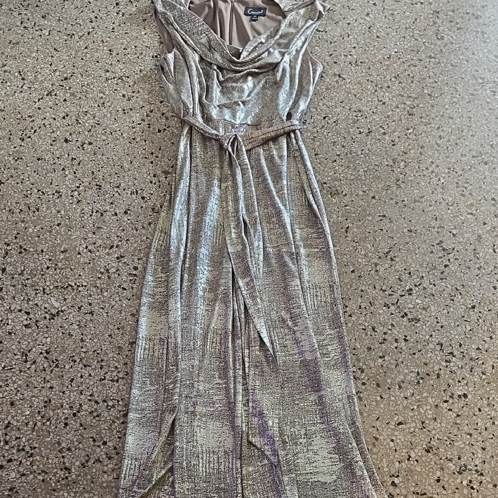 Elegant Metallic Evening Gown
